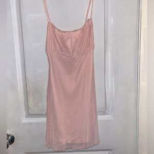 small pink mini dress flowy